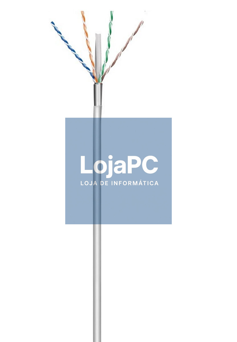 EWENT Bobine de Instalação Cat 6 F/UTP AWG23/1 CCA 305mt. SOLID Jacket: PVC cinza