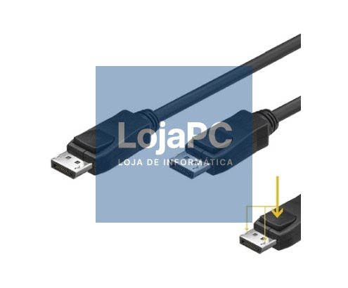 EWENT Cabo DisplayPort v1.2, 4k @ 60hZ, A/A AWG28, 2.0m, Full CU, shielded