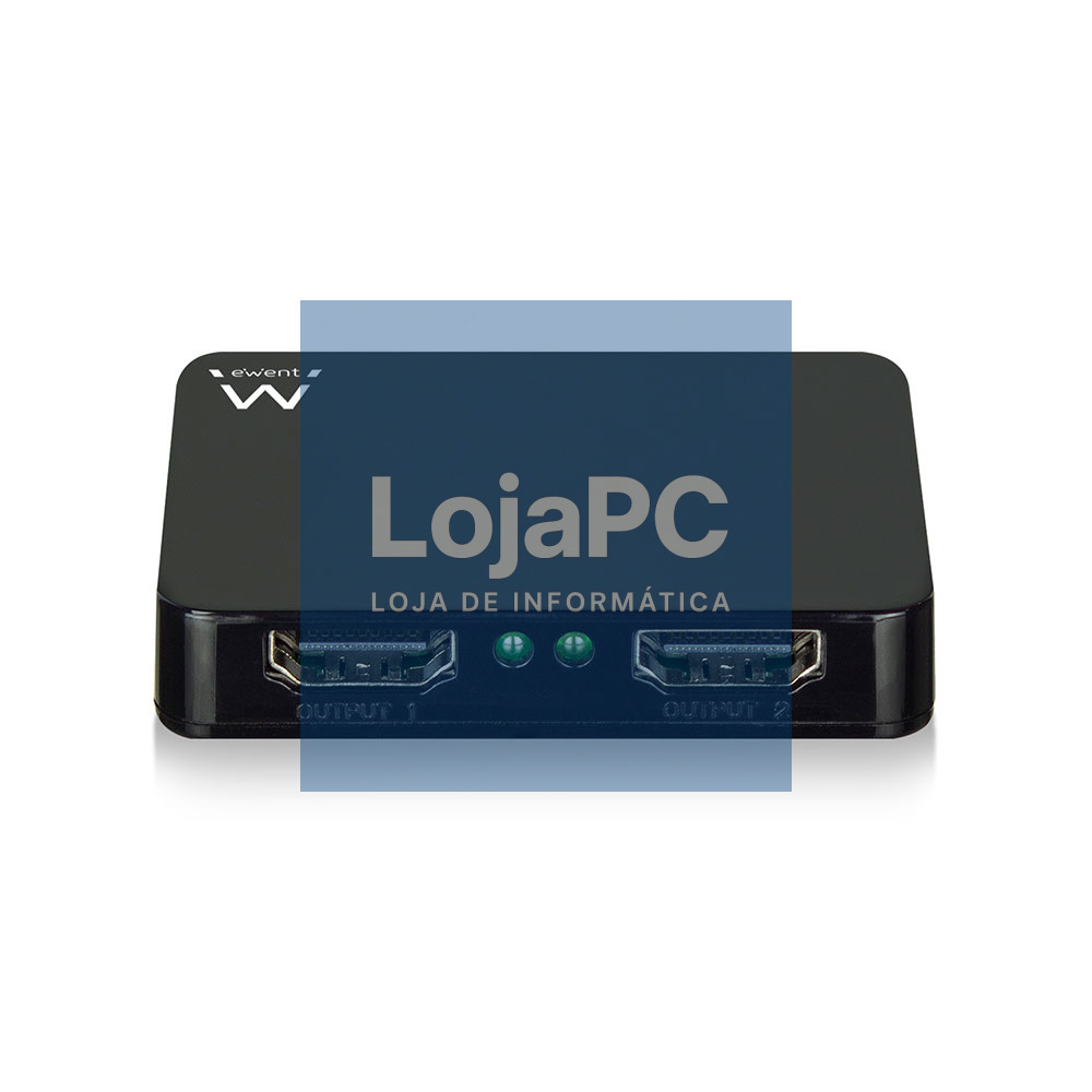 EWENT Splitter HDMI 1x2, 4K @30Hz activo, alimentação USB
