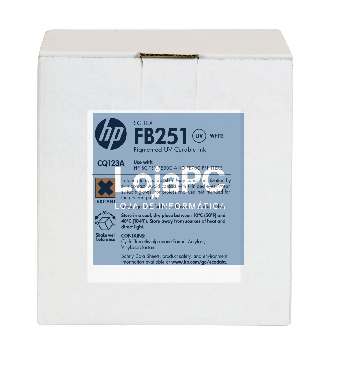 HP FB251 2l White Scitex Ink Cartridge for HP Scitex FB500 and FB700 printers with White Ink Upgrade Kit