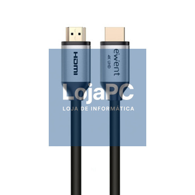 EWENT Cabo Premium High Speed HDMI 2.0 com Ethernet, preto, M/M 1.8m, 4K@60Hz, HDR