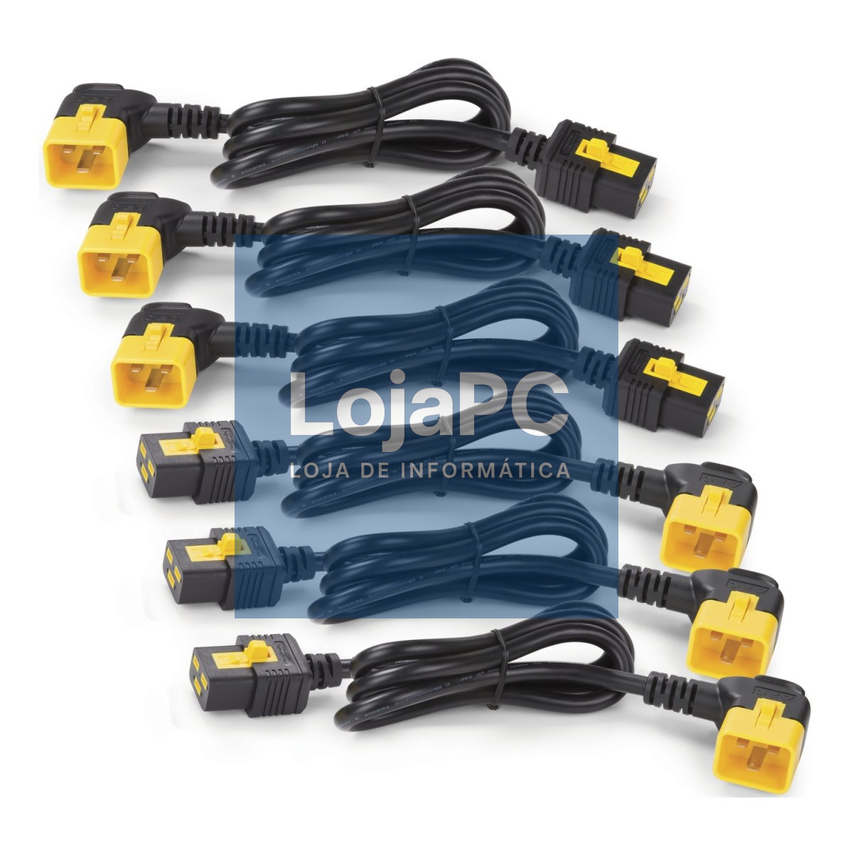APC Power Cord Kit 6 ea Locking C19 to C20 90 Degree 1.8m
