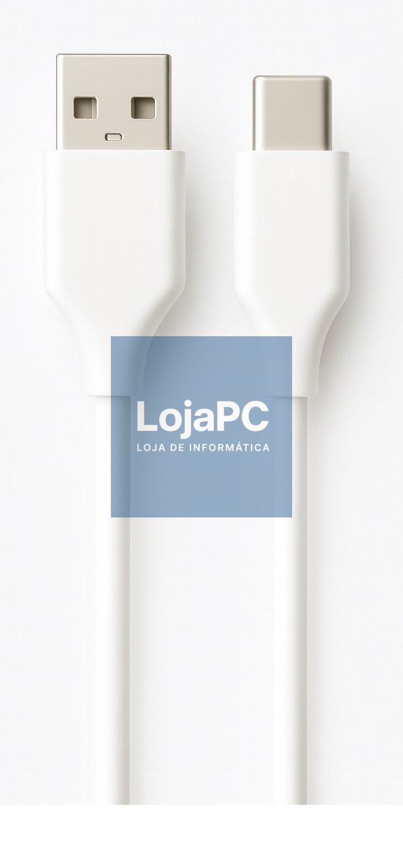 EWENT Cabo USB 2.0 Tipo C, Tipo C para A M/M, AWG28, PD 60W, Data 480Mbps, PVC, branco, 2m, Ecobag