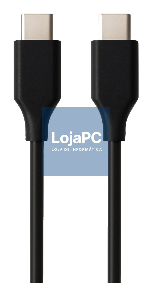 EWENT Cabo USB C 2.0, tipo C para C M/M, AWG20, PD 240W, Data 480Mbps, PVC, preto, 2m, Ecobag