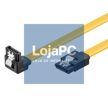 EWENT Cabo Sata 1.5GBits / 3GBits / 6GBits S-ATA L-Type > L-Type 90° com clipe, 0.3m