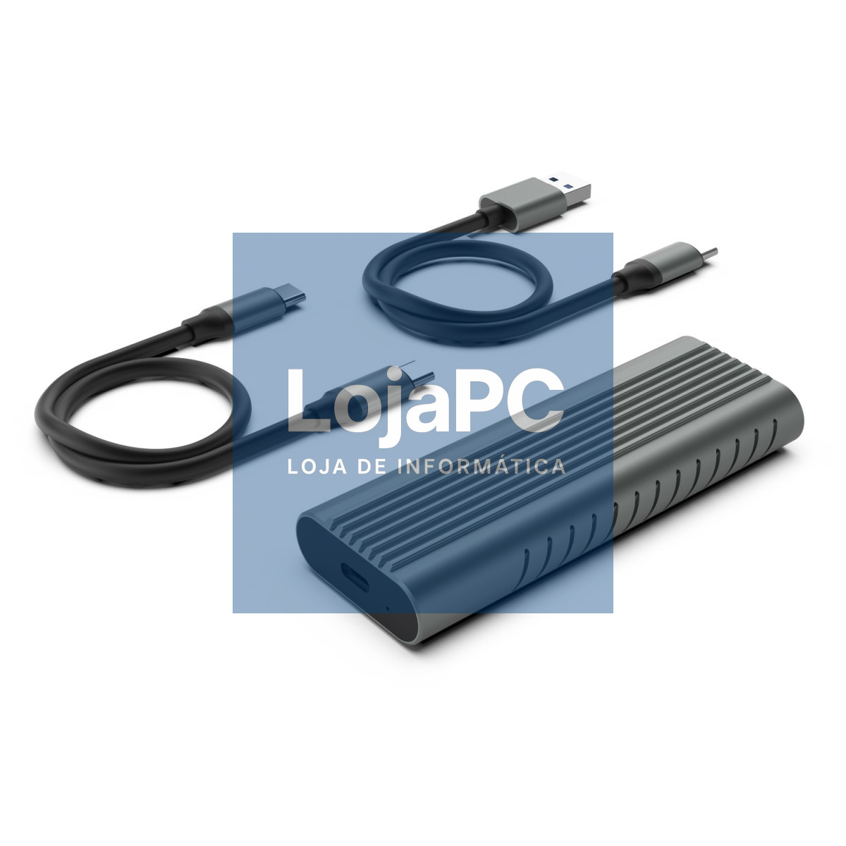 EWENT Caixa Externa USB 3.2 Gen2 USB C M.2 NVMe SSD screwless, Cabo USB C e USB A