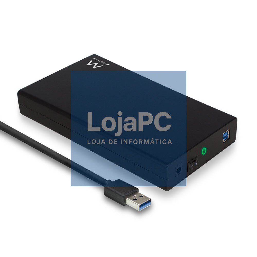 EWENT Caixa Externa para HDD SATA de 3.5" USB 3.2 Gen 1 com montagem sem parafusos