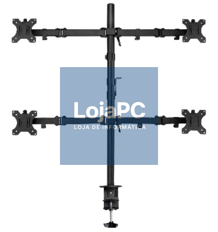 EWENT Suporte Monitor 4 monitores 13-27", Max VESA 100x100