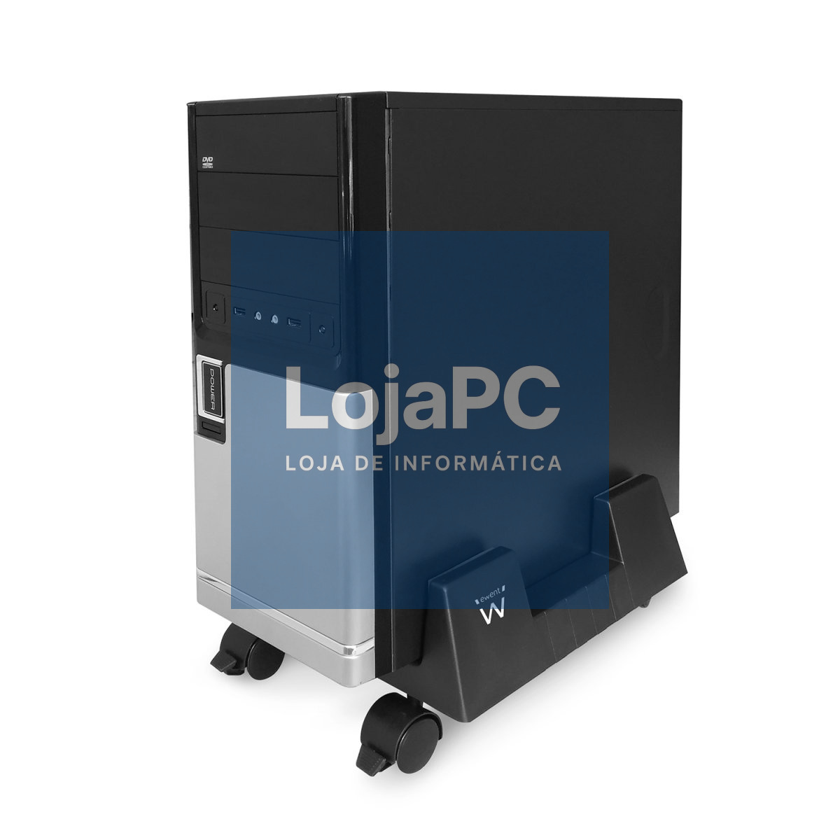 EWENT Suporte para Computador ajustável, com rodas