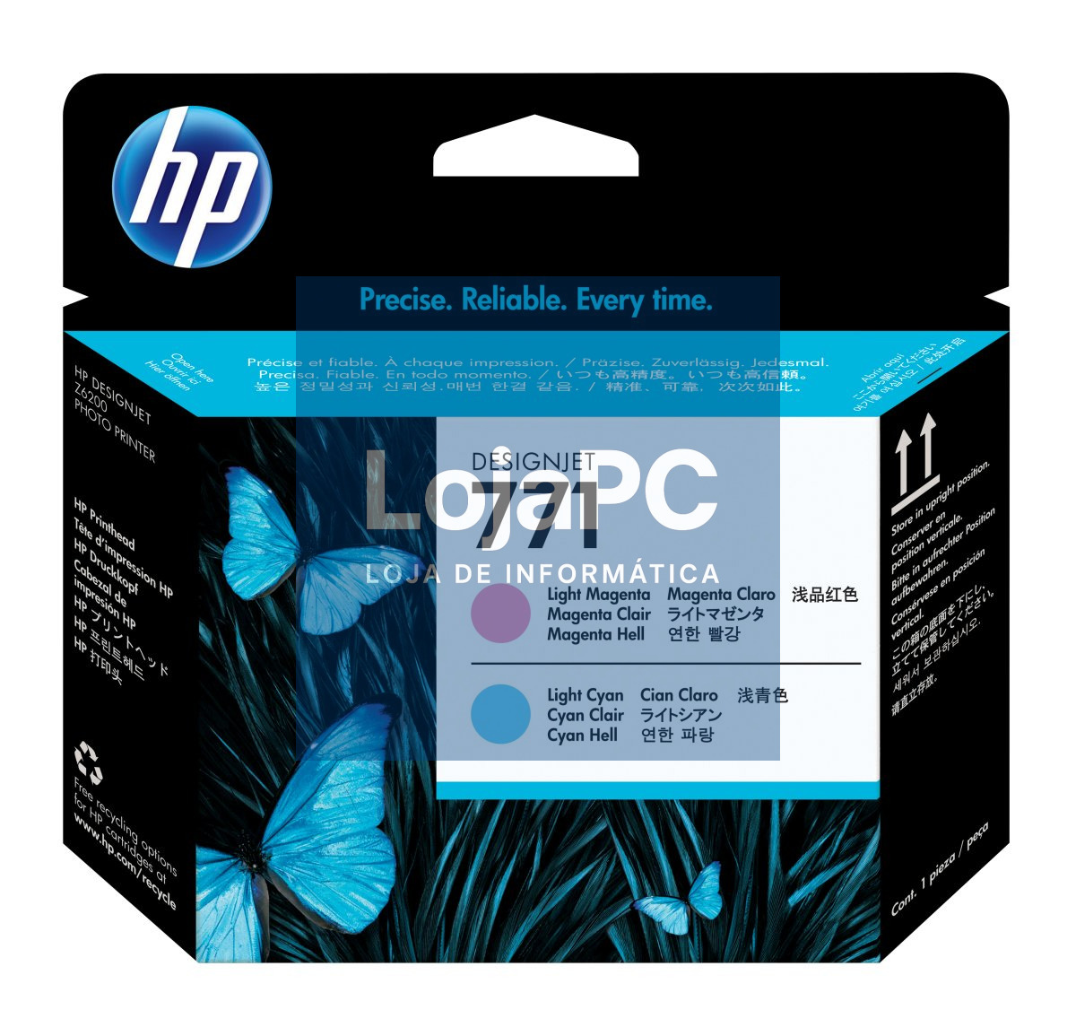 HP 771 original printhead CE019A light magenta and light cyan standard capacity 1-pack