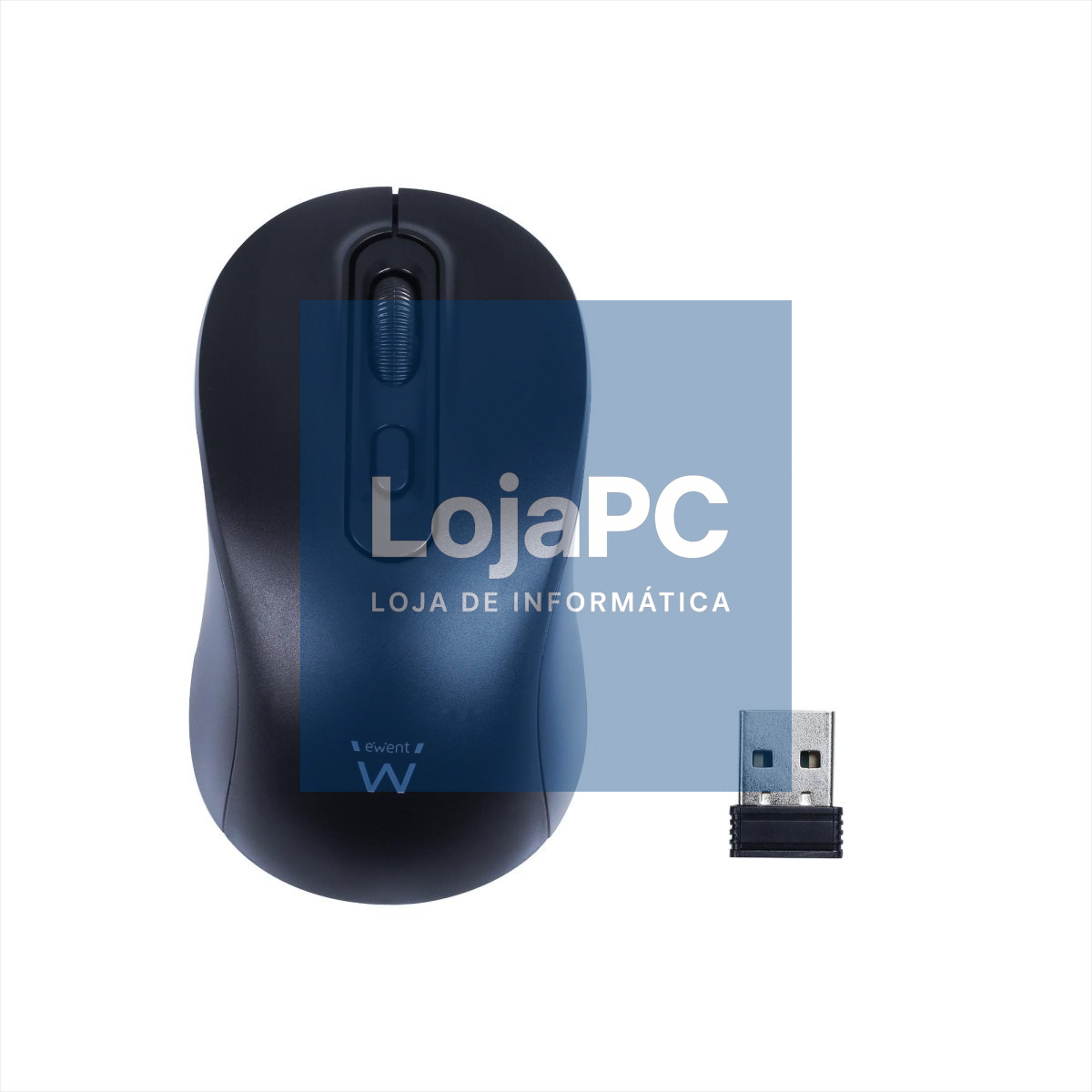 EWENT Rato Wireless 2,4hz | 4D | Recetor USB-A | Selecionável 800-1200-1600 | 1* Pilha AA | Silencioso | 100x60x37mm | Preto