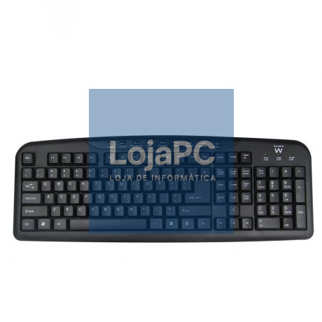 EWENT Teclado USB Multimédia Preto