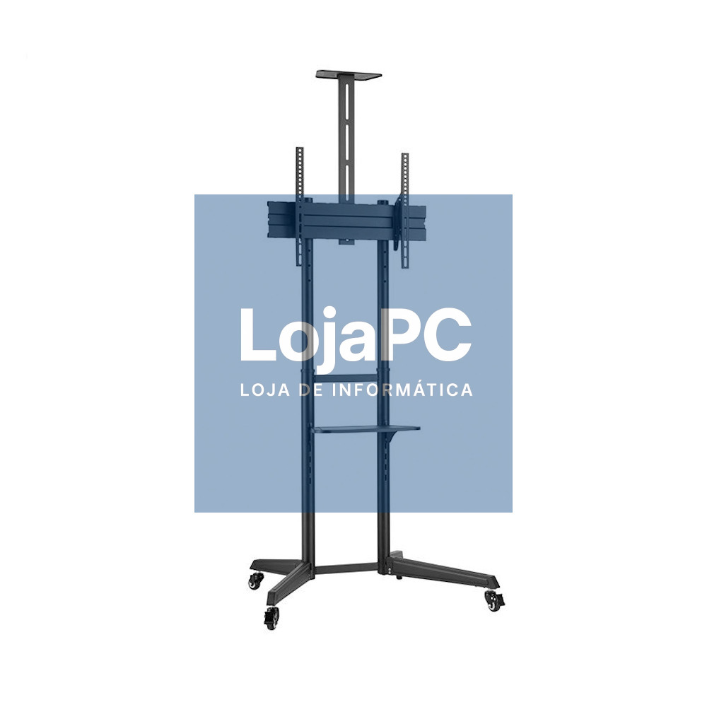 EWENT Suporte Móvel para TVs 37" a 70" e 50Kg com prateleira para câmara. Max VESA 600x400