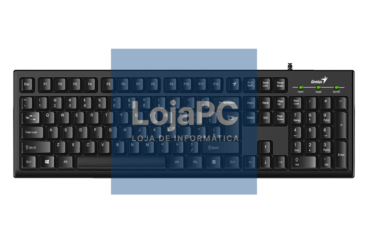 Genius Teclado KB-100 Black USB, AI Key
