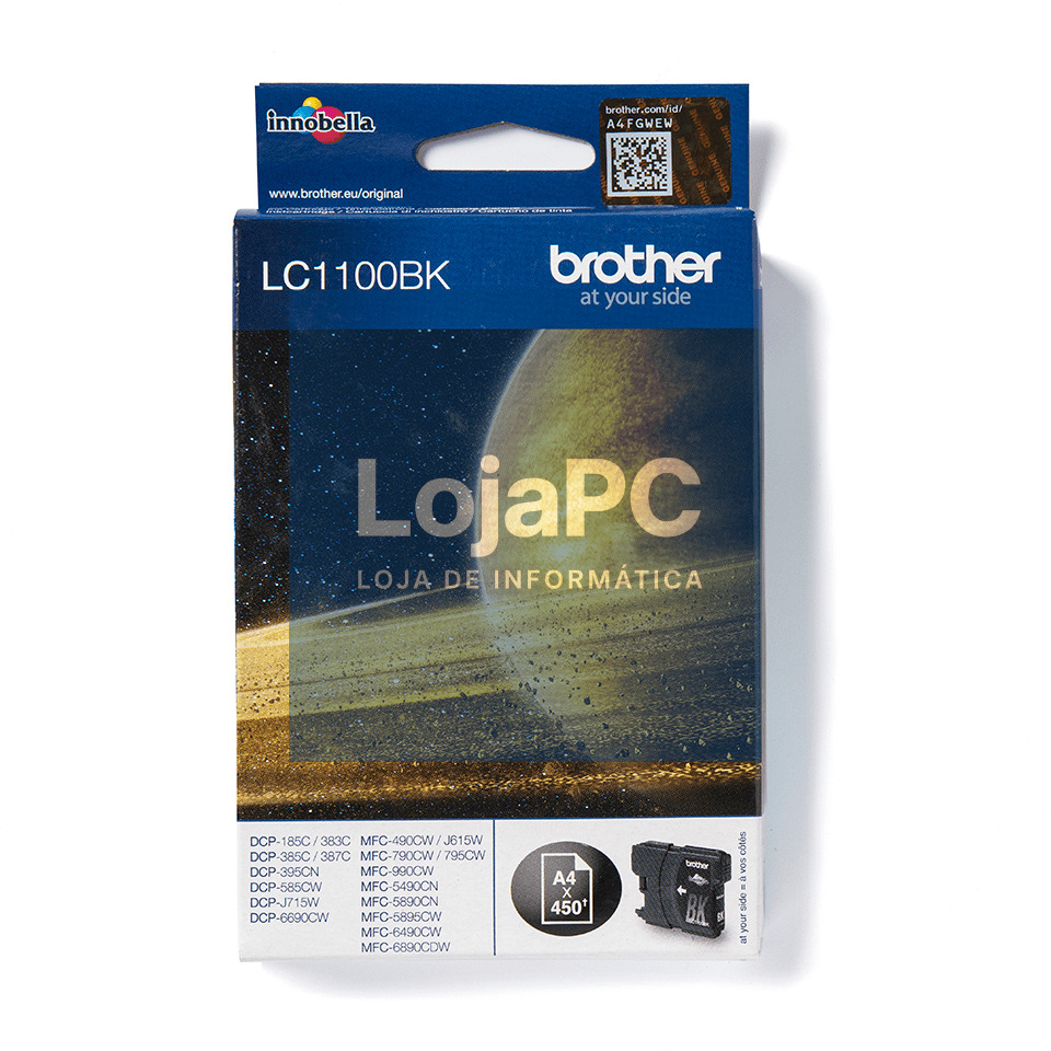 Tinteiro BROTHER LC1100BK Preto - MFC-6490CW, DCP-385C/585CW