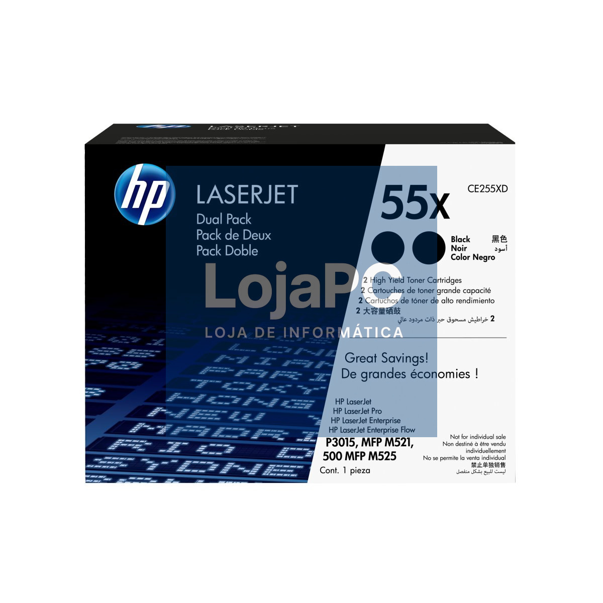 HP original LaserJet CE255XD original Toner cartridge black high capacity 2-pack