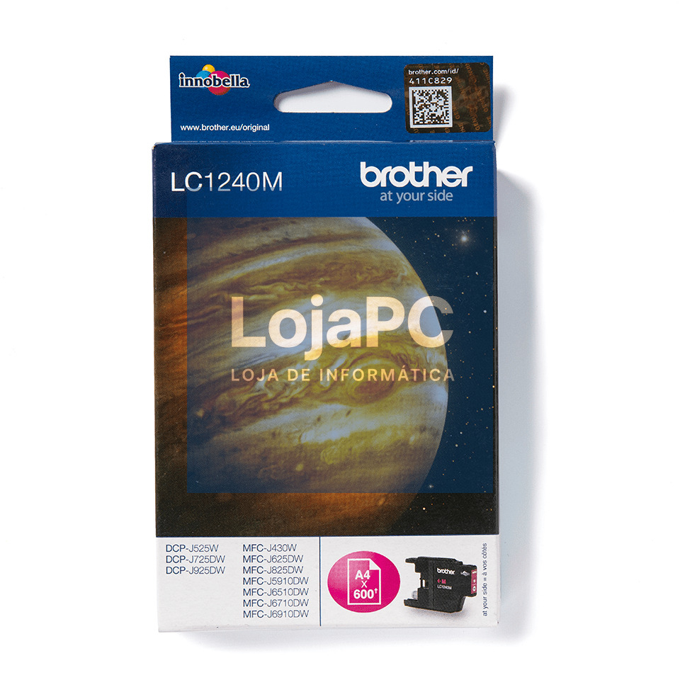 BROTHER LC1240MInk magenta 600pages DCPJ525 DCPJ725 DCPJ925 MFCJ430 MFCJ625 MFCJ825 MFCJ5910 MFCJ6510 MFCJ6710 MFCJ6910