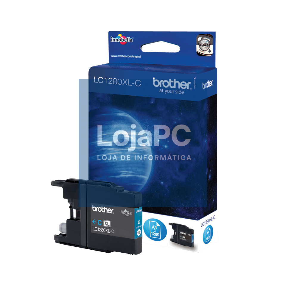 BROTHER LC1280XLC Ink cyan 1200pages MFCJ5910 MFCJ6510 MFCJ6710 MFCJ6910