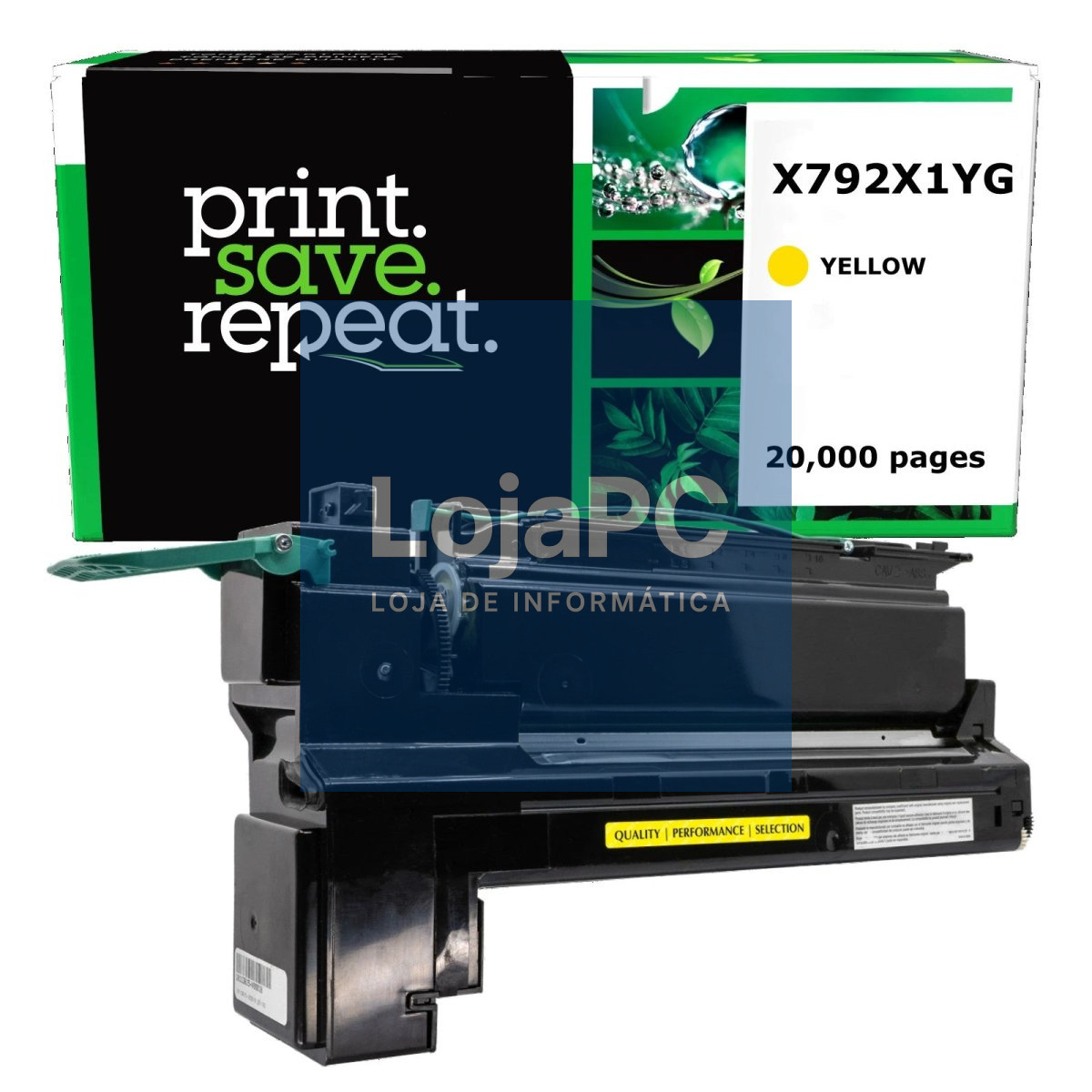 Toner LEXMARK X792X1YG Amarelo de retorno 20K a 5  - X792