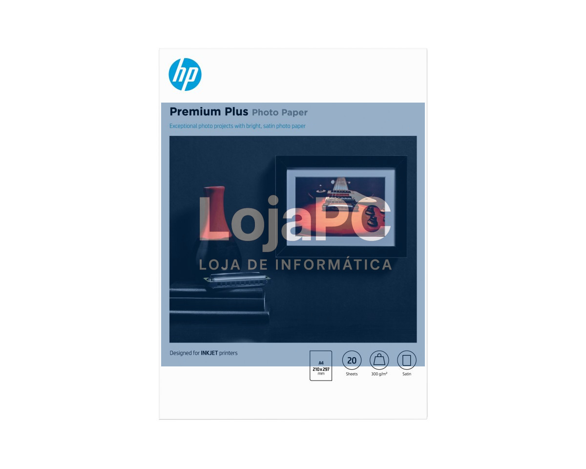 HP original Premium Plus Semi-gloss Photo Paper white 300g/m2 A4 20 sheets 1-pack