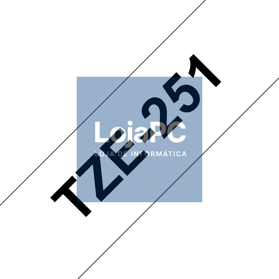 BROTHER P-Touch TZE-251 black on white 24mm