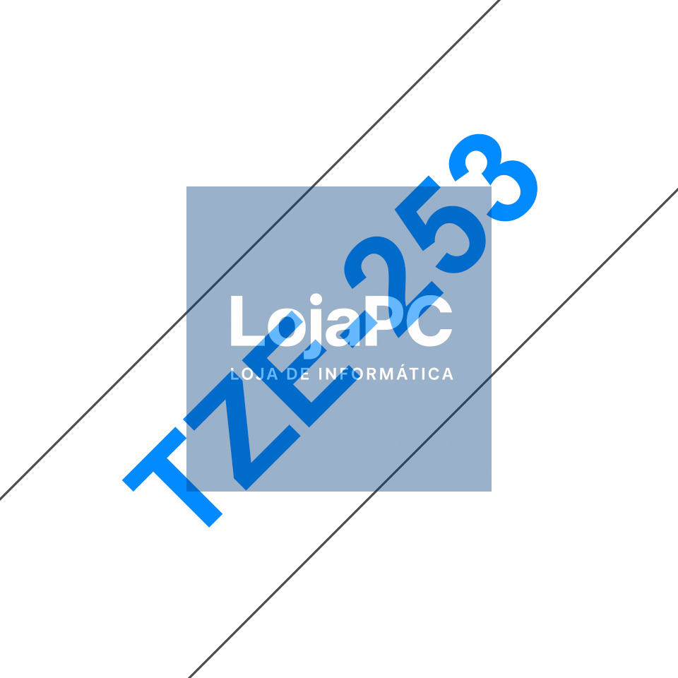 BROTHER P-Touch TZE-253 blue on white 24mm