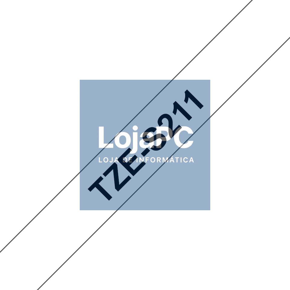 BROTHER P-Touch TZE-S211 black on white 6mm extra gluey