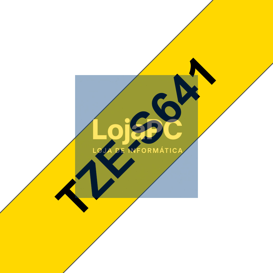 BROTHER TZES641 18mm BLACK ON YELLOW ADHESIVE TAPE