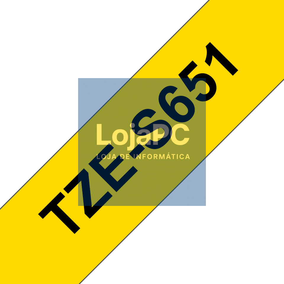 BROTHER TZES651 24mm BLACK ON YELLOW ADHESIVE TAPE