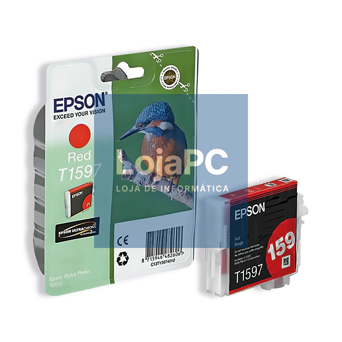 Tinteiro EPSON T1597 vermelho - Stylus Photo R2000