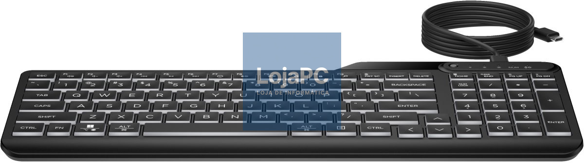 HP 400 Backlit Wired Keyboard