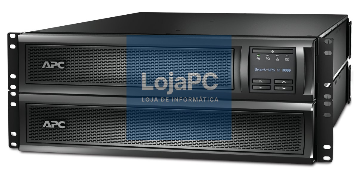 APC Smart-UPS X 3000 Rack/Tower LCD UPS AC 208/230V 2.7 kW 3000VA 1-phase RS-232 USB output connectors 11 2U Black