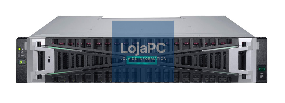 HPE MSA 2070 SMART CHOICE - SFF 2x32Gb FC 4-port Controller 12x3.84TB SSD 4x32Gb SFP FC XCVR 46TB Storage Array