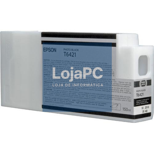 Tinteiro EPSON T6421 Preto Foto 150ml - Stylus Pro 7700/7890/7900/9700/9890/9900