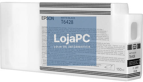 Tinteiro EPSON T6428 Preto Mate 150ml - Stylus Pro 7700/7890/7900/9700/9890/9900