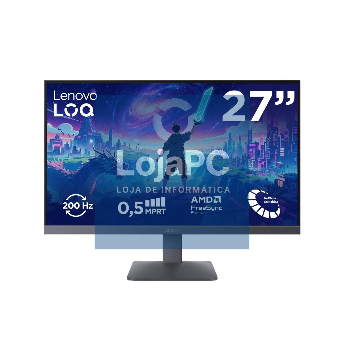 Lenovo LOQ 27 -10 - 27'' FHD Entry Gaming Monitor (IPS Panel, 200Hz, 0.5ms MPRT, HDMI 2.1, DP 1.4, HDR10) - Tilt