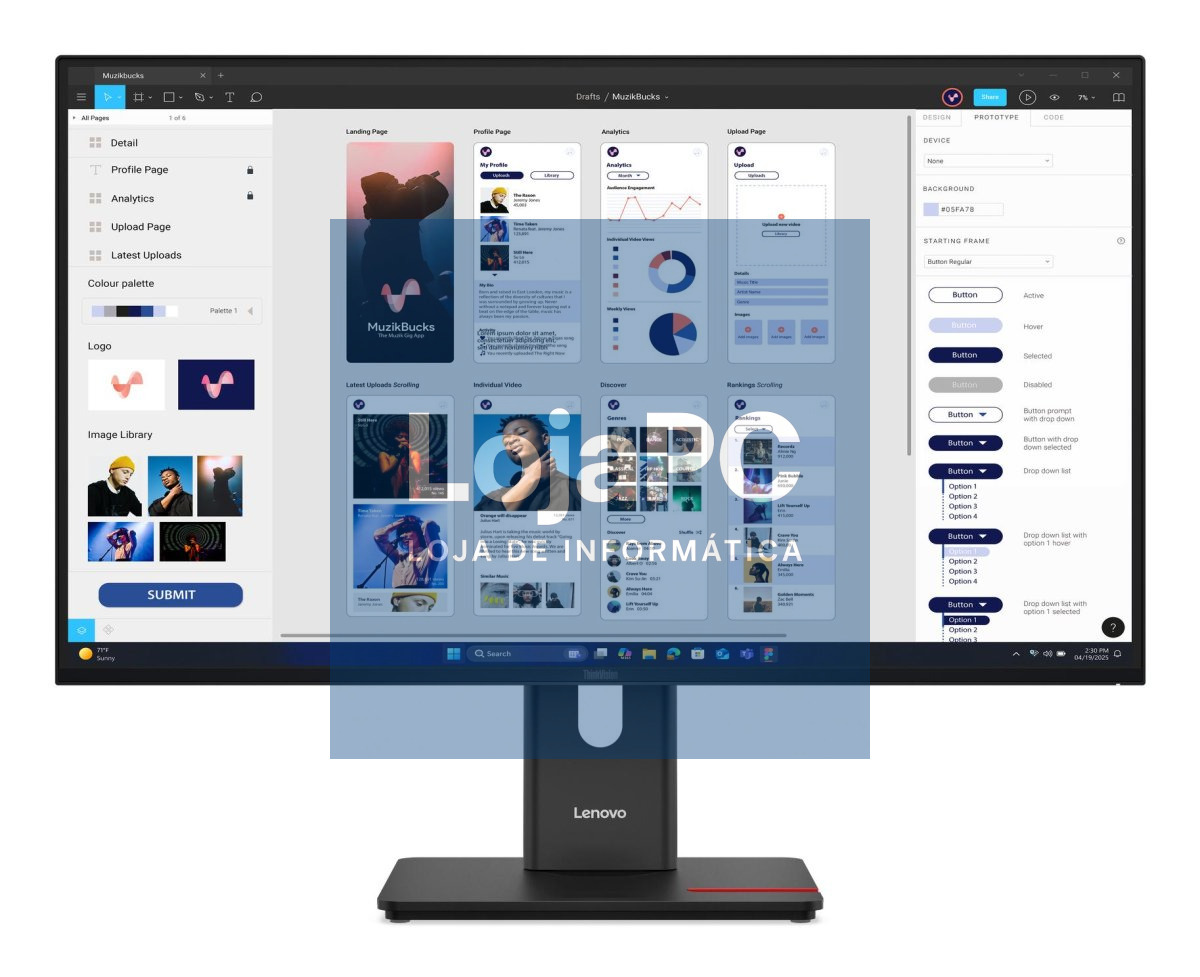 Lenovo THINKVISION T32UD-40 VIS-T 31.5" (3840X2160) - Quanto mais comprar maior é o desconto !