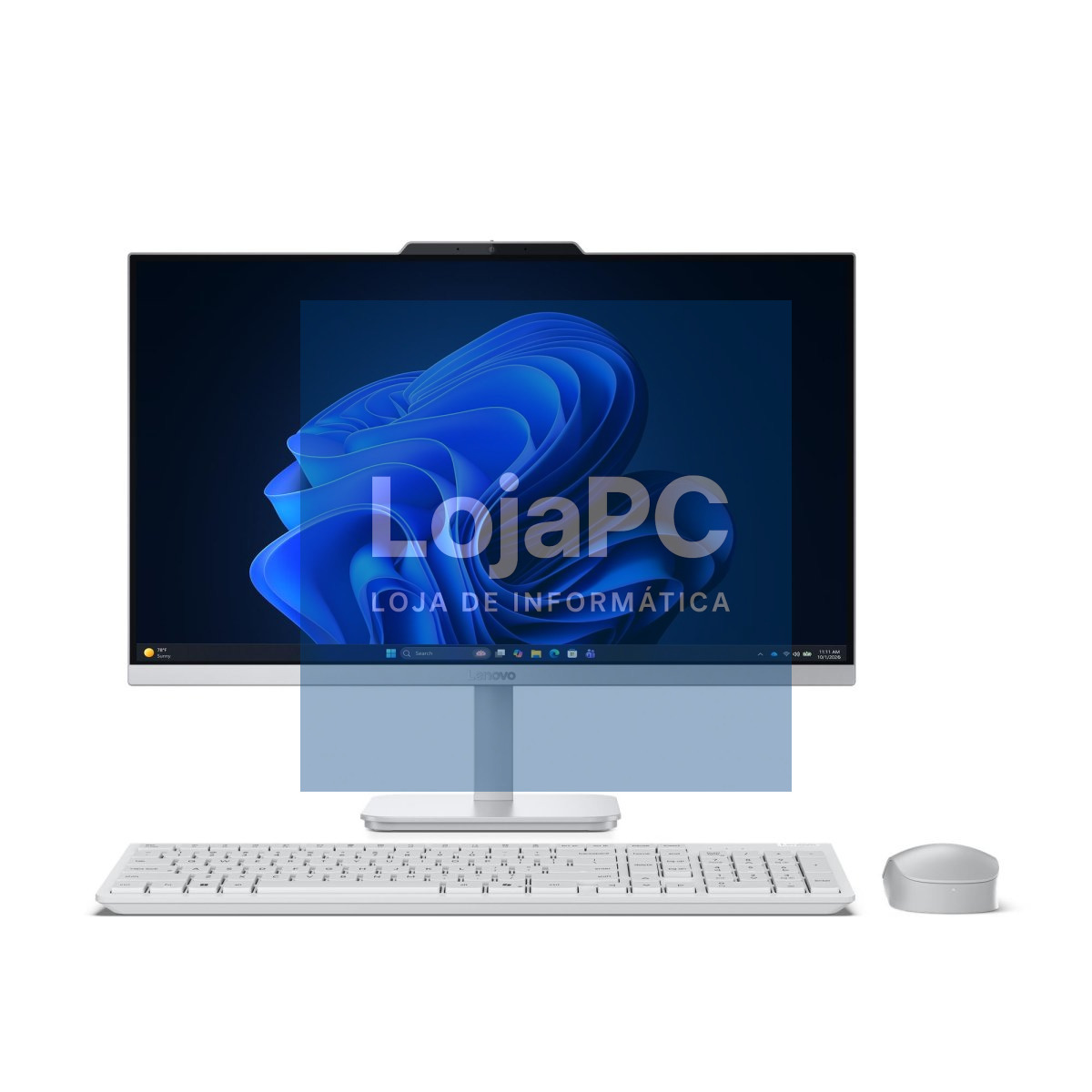 Lenovo AIO A105-255 - AMD Ryzen 5, 8GB DDR5, 512GB SSD, 23.8'' FHD, Integrated AMD Radeon 610M Graphics, Wi-Fi 6 (802.11ax) 2*2 + Bluetooth, Windows 11 Home, 3Y Warranty, Cloud Grey