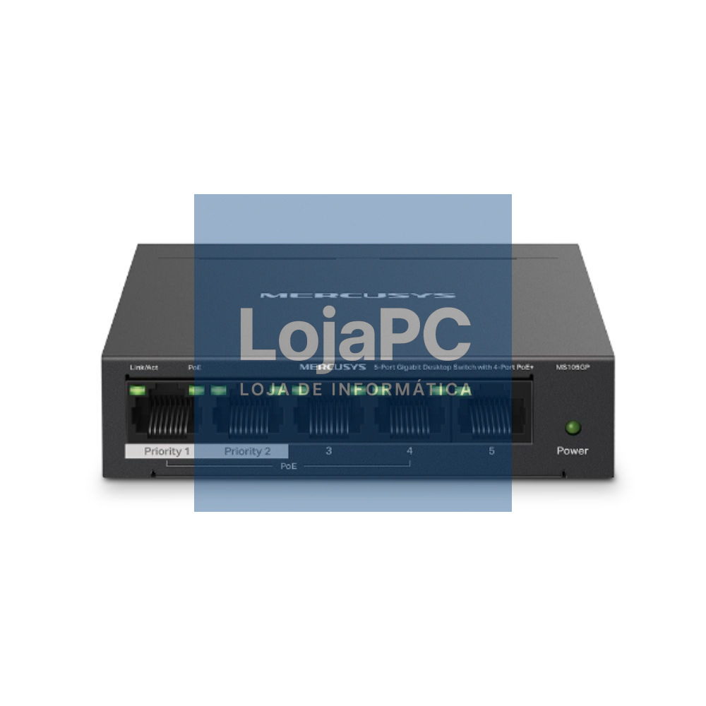 Mercusys 5-Port Gigabit Desktop Switch with 4-Port PoE+