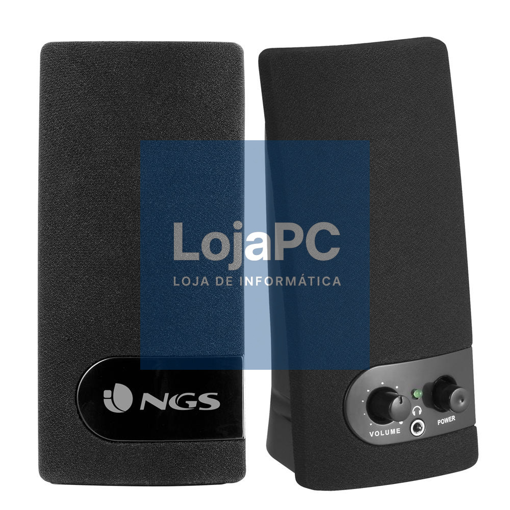 NGS Colunas 2.0-RMS:2W(1W+1W)-Ligação USB power-on/off - botão de volume