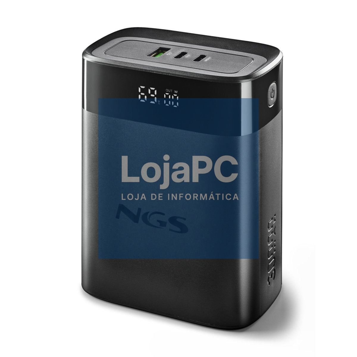 NGS 30000MAH/140W - 2XUSBC + USBA Display for Bat. Level + Watts