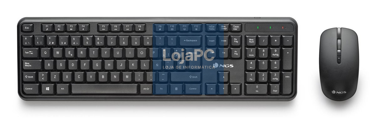 NGS Multimedia Wirelss Keyboard + Mouse Set. Silent Keys