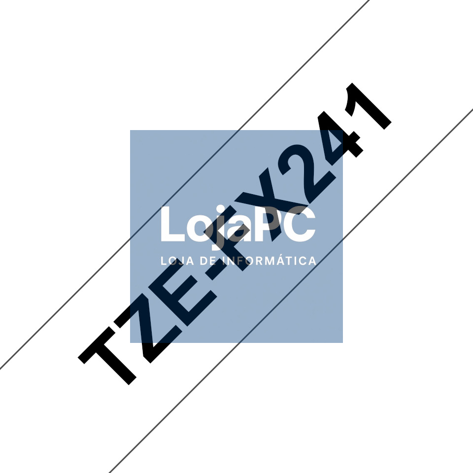 BROTHER TZEFX241 18mm BLACK ON WHITE FLEXIBLE ID