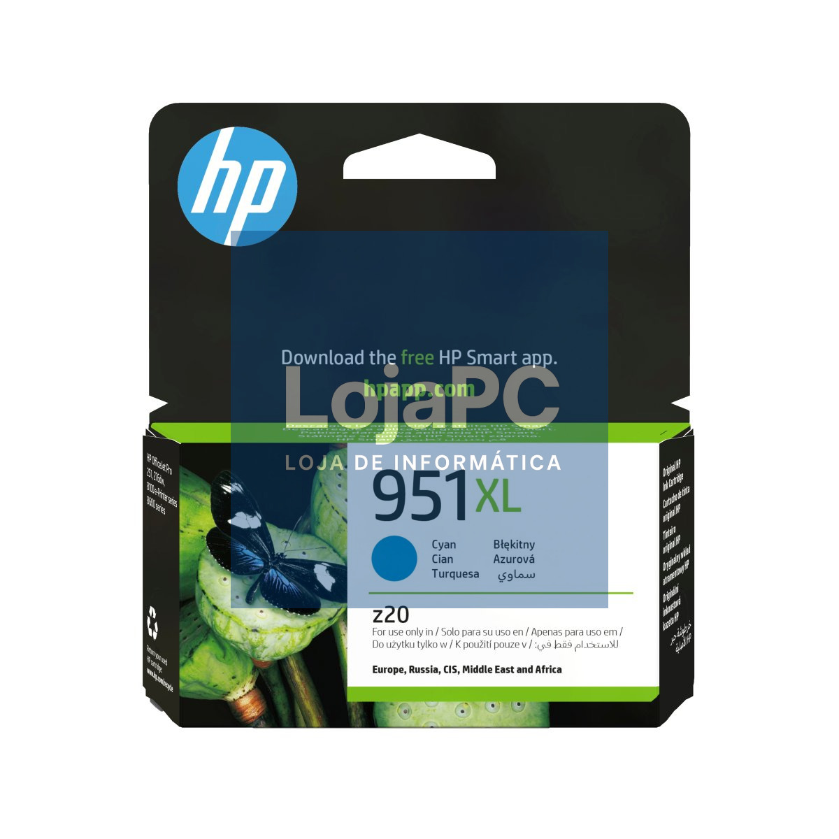 HP 951XL original Ink cartridge CN046AE 301 cyan high capacity 1.500 pages 1-pack Blister multi tag Officejet