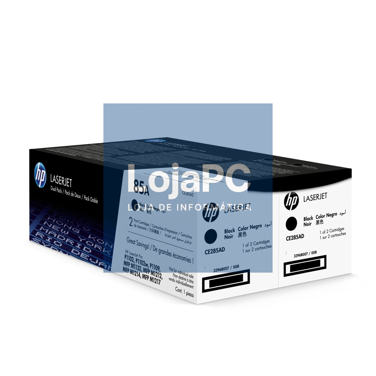 HP 85A original LaserJet Toner cartridge CE285AD black standard capacity 1.600 pages 2-pack