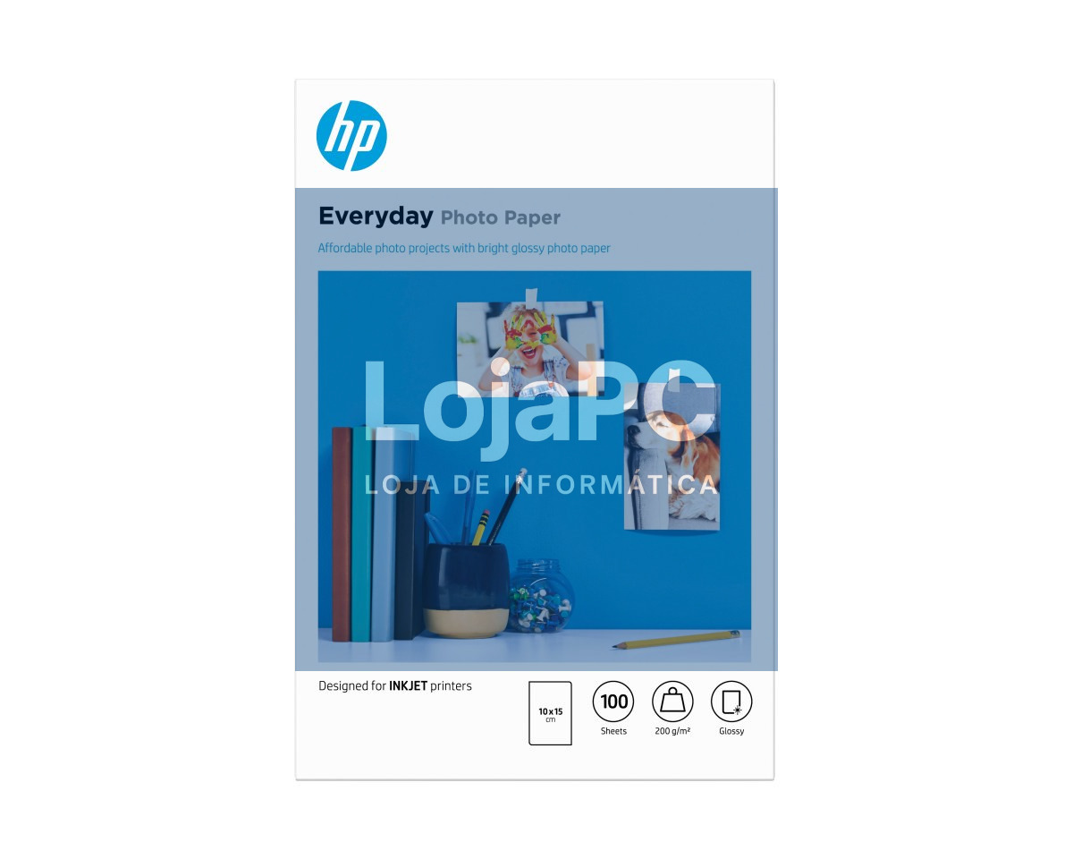HP original Everyday Glossy photo paper white 200g/m2 100x150mm 100 sheets 1-pack