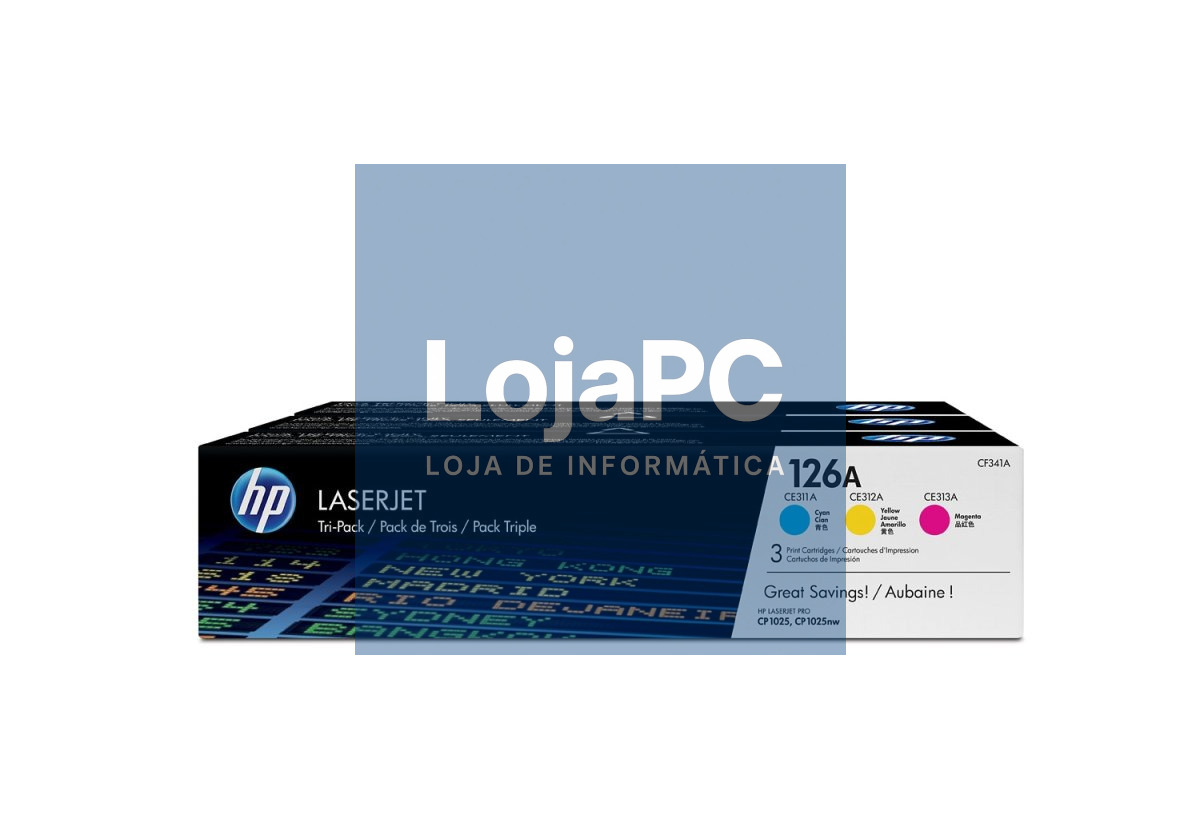 HP 126A original Toner cartridge CF341AD cyan magenta yellow 3x 1.000 pages 3-pack
