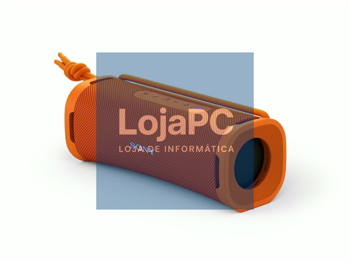 Sony SRS-ULT10D - Coluna BT portátil, até 12h de autonomia da bateria, com um modo de potenciação de graves, submergível até 1m e resistente a impactos. Cor: laranja.