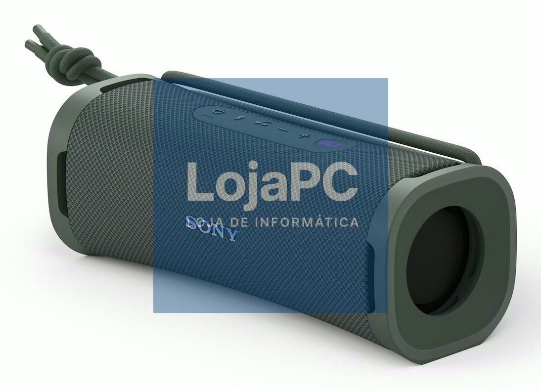 Sony SRS-ULT10H - Coluna BT portátil, até 12h de autonomia da bateria, com um modo de potenciação de graves, submergível até 1m e resistente a impactos. Cor: cinza esverdeado.