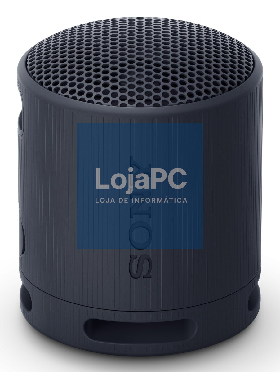Sony SRS-XB100B - Coluna portátil com Bluetooth SRS-XB100, autonomia da bateria até 16h, resistente à água e ao pó (IP67), adequada para uso no exterior e ótima para viagens. Eco-friendly. Cor: Preto